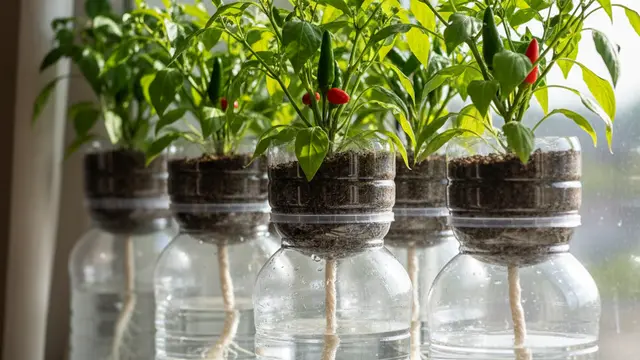 Model Kebun Cabai di Kos Sempit. AI