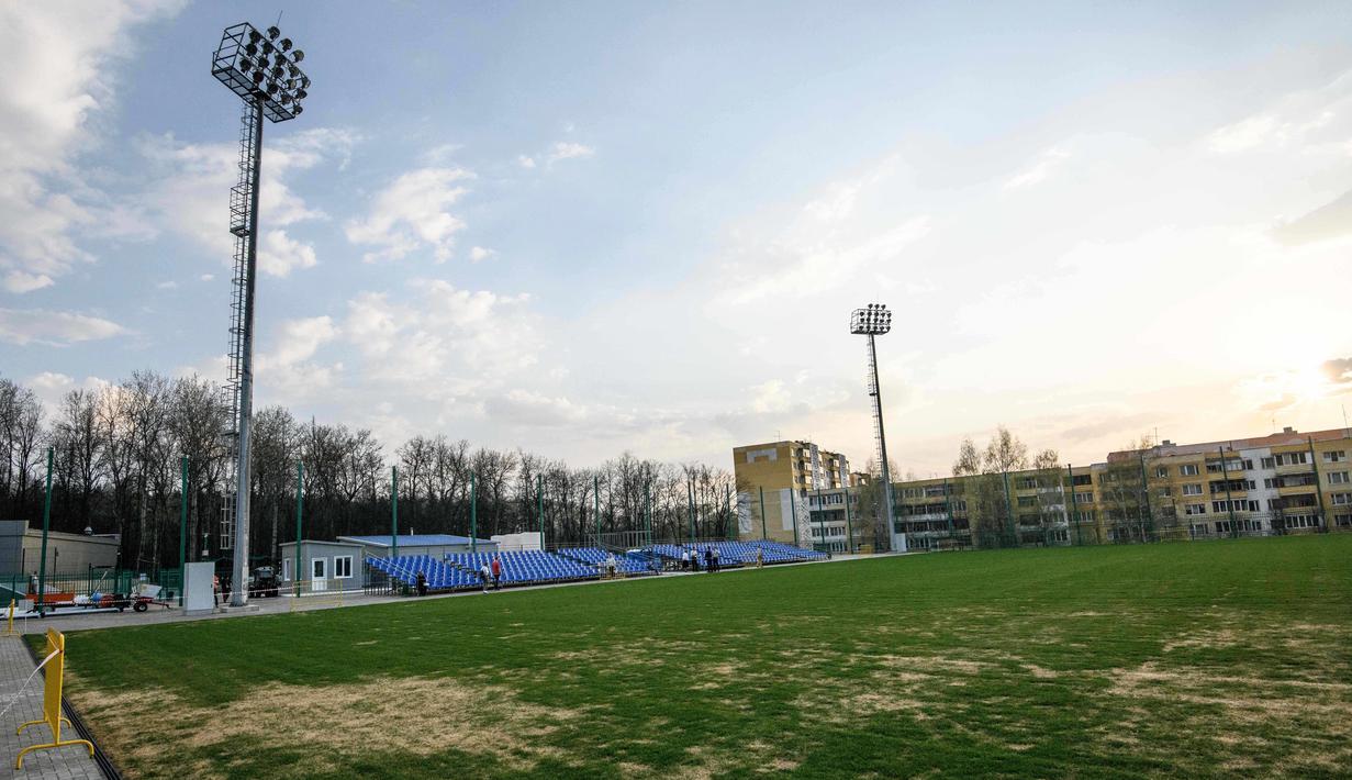 Lapangan Pusat Olahraga Olimpiade yang dipilih untuk menjadi markas tim nasional sepak bola Panama pada Piala Dunia 2018 di Saransk, Rusia, Kamis (3/5). (Mladen ANTONOV / AFP)