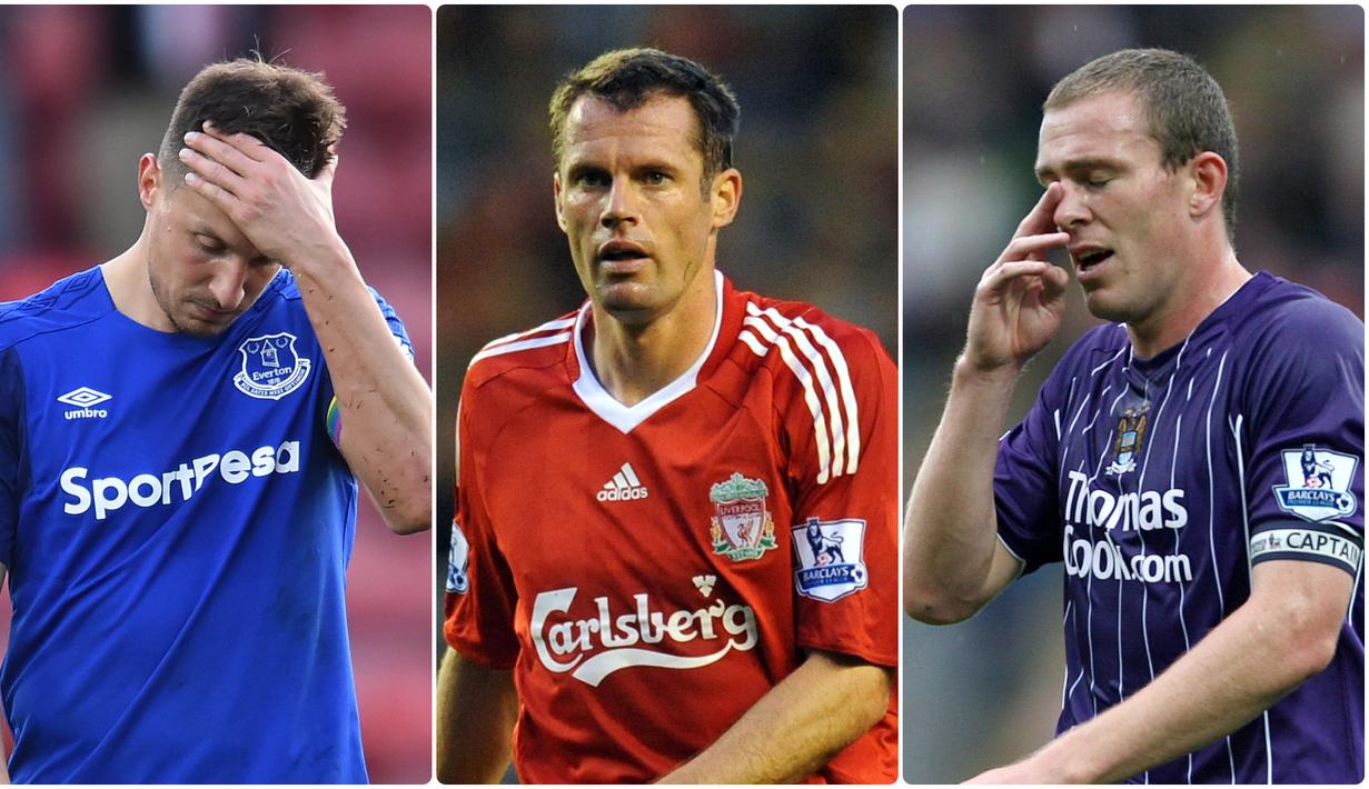 Mencetak gol ke gawang lawan menjadi hal yang membanggakan bagi setiap pemain. Namun hal tersebut akan berbanding terbalik bila pemain melakukan gol ke gawang sendiri. Berikut 5 pemain yang paling banyak melakukan gol bunuh diri selama berkarier di Premier League. (kolase foto AFP)