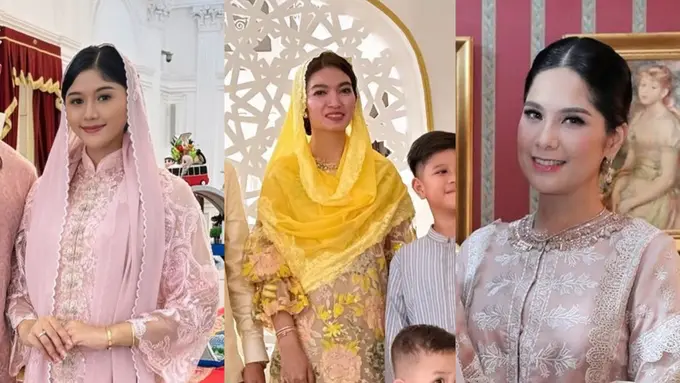 Tanpa Baju Shimmer, Erina Gudono, Selvi Ananda, hingga Annisa Pohan Tak Kalah Mewah dengan Busana Lace di Hari Lebaran