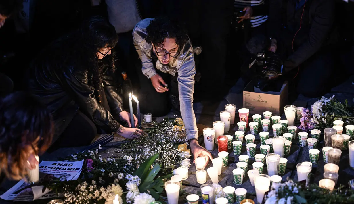 Total 274 jurnalis dan pekerja media telah tewas akibat serangan Israel sejak perang dimulai pada 7 Oktober 2023. (Yuri CORTEZ/AFP)