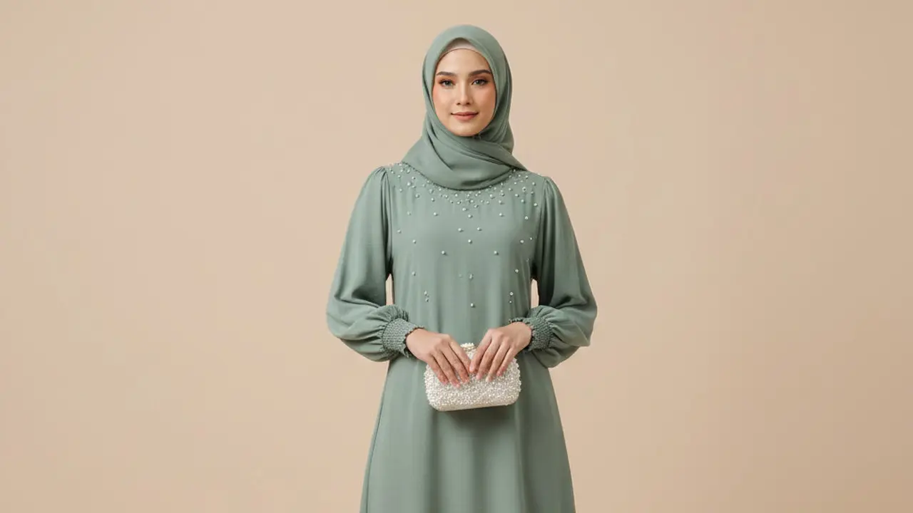Outfit Sungkeman Nuansa Pastel yang Tetap Sopan dan Elegan. AI