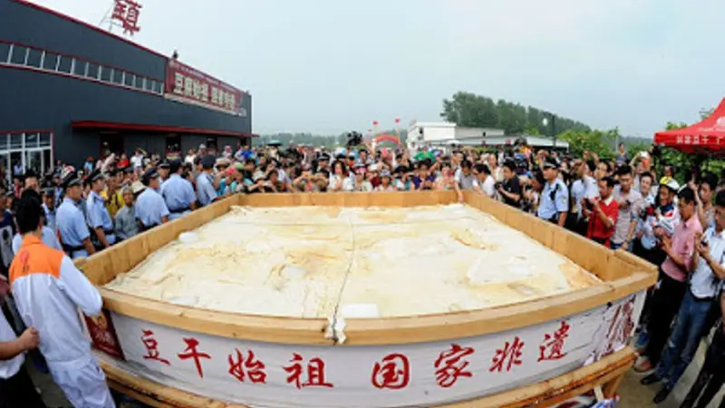 Tahu Raksasa di Festival Budaya Cina Ini Pecahkan Rekor Dunia