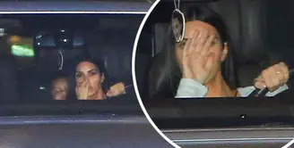 Belakangan ini kabar rumah tangga Kim Kardashian dan Kanye West tidak sedang harmonis. Keduanya disiarkan akan segera mengakhiri rumah tangganya, namun sampai saat ini Kim masih terlihat memakai cincin kawinnya itu. (doc.mirror.com)