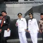 Mendagri Tjahjo Kumolo foto bersama Gubenur dan Wagub Maluku Murad Ismail-Barnabas Orno, Gubenur dan Wagub Lampung Arinal Djunaidi-Chusnunia Chalim, Gubenur dan Wagub Maluku Utara Abdul Gani Kasuba-Al Yasin Ali di Gedung KPK, Jakarta, Rabu (12/6/2019). (merdeka.com/Dwi Narwoko)