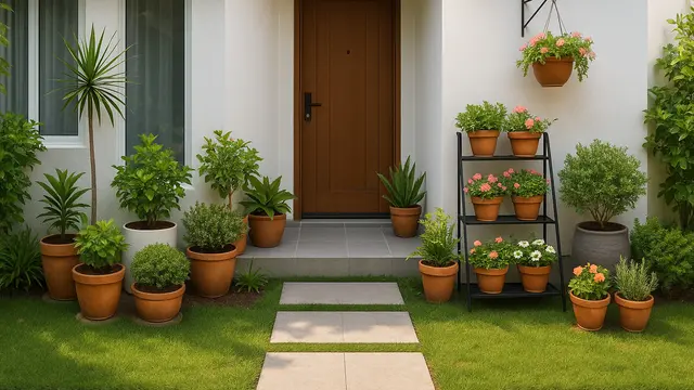 Desain Taman Minimalis Depan Rumah/Ilustrasi gambar AI
