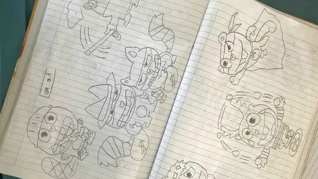Haiqal Iskandar dan kecerdasannya menggambar tokoh-tokoh komik.