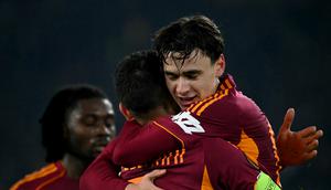 Gelandang muda AS Roma, Niccolo Pisilli. (Filippo MONTEFORTE / AFP)