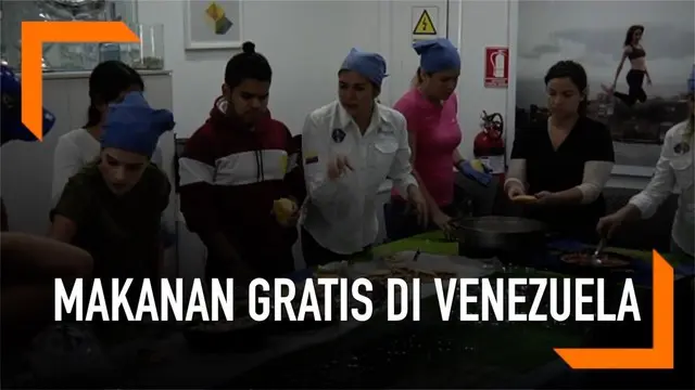 Sebuah restoran mewah di Venezuela, memberikan makanan gratis untuk warga yang membutuhkan. Pemadaman listrik yang telah terjadi selama berhari-hari di negara ini menjadi alasan pemilik restoran menyiapkan makanan untuk warga.