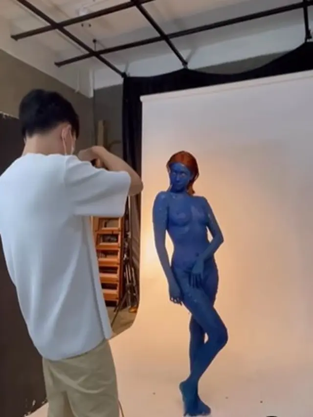 Anya Geraldine jadi Mystique (Instagram/anyageraldine)