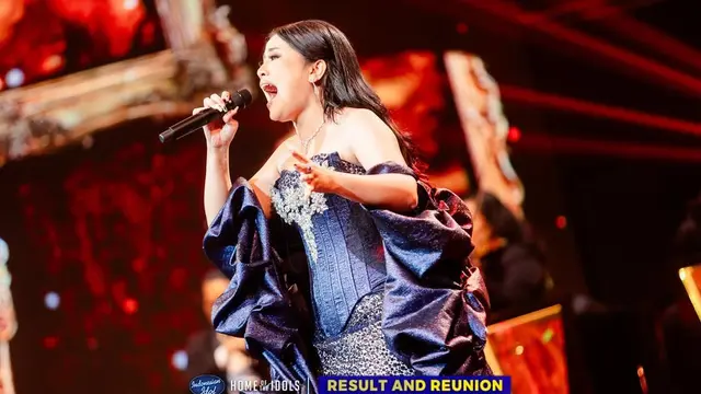 Gaun-gaun Megah Shabrina Leanor di Malam Result & Reunion Indonesian Idol XIII