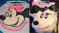 Ekspektasi vs realita hiasan kue (Sumber: boredpanda)