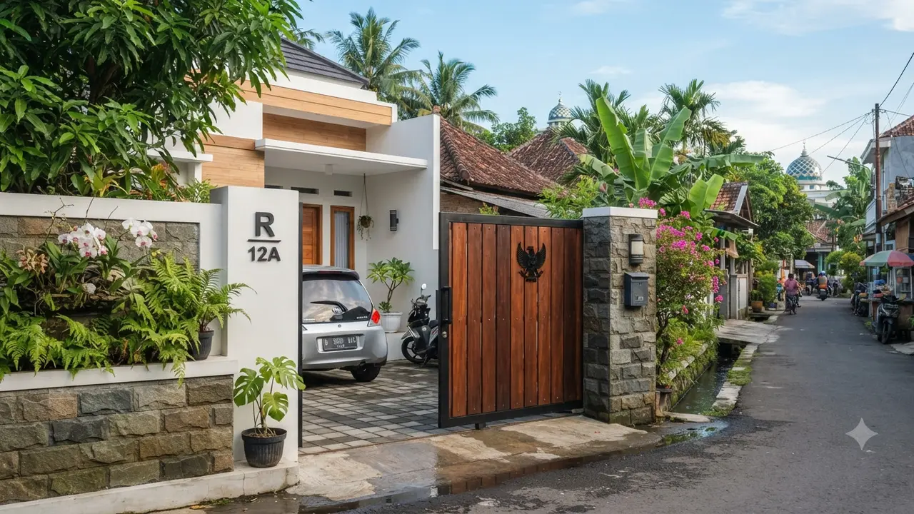 Model Gerbang Rumah Kecil yang Elegan