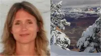 Karen Klein selamat karena minum urine sendiri di tengah alam bersalju Grand Canyon. (Sumber Cococino Sheriff Department dan arizona-leisure.com)