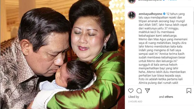 Unggahan Annisa Pohan (Instagram/ annisayudhoyono)