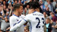 Eden Hazard dan Michy Batshuayi (AFP/Ian Kington)