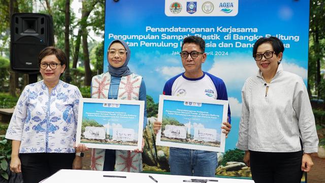 AQUA melakukan kerja sama Program Peningkatan Pengumpulan Sampah Plastik di Provinsi Bangka Belitung dengan Ikatan Pemulung Indonesia (IPI).