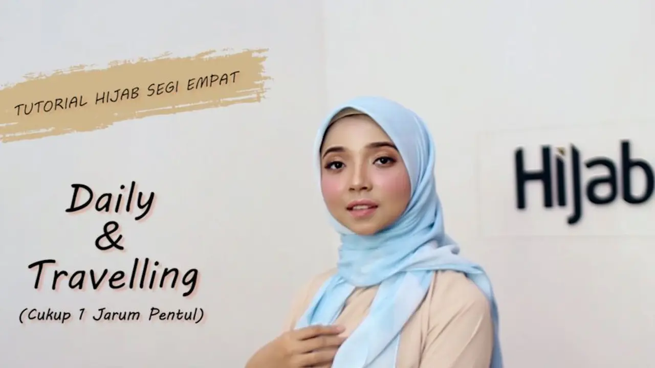 Tutorial Hijab untuk Traveling, Cukup 1 Jarum Pentul Saja