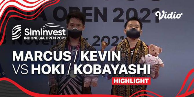 VIDEO: Kevin Sanjaya / Marcus Gideon Raih Gelar Juara Indonesia Open 2021 usai Kalahkan Wakil Jepang