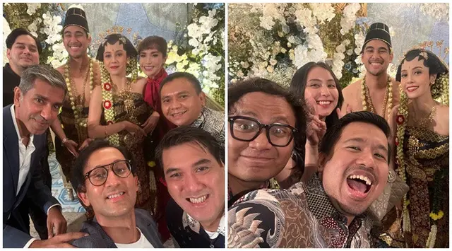 6 Momen seleb di resepsi nikahan Anggika Bolsterli & Omar, Salshabilla Adriani menawan jadi bridesmaid