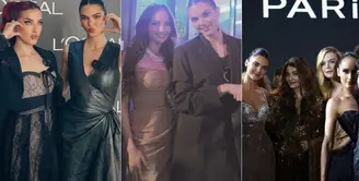 Tampilan Cinta Laura, Enzy Storia, dan Tasya Farasya saat Berfoto Bersama Kendall Jenner. [Instagram]