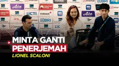 Berita video momen pelatih Timnas Argentina, Lionel Scaloni minta ganti penerjemah di tengah-tengah konferensi pers di Media Center SUGBK pada Minggu (18/6/2023).