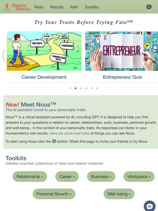 Website Humanmetrics