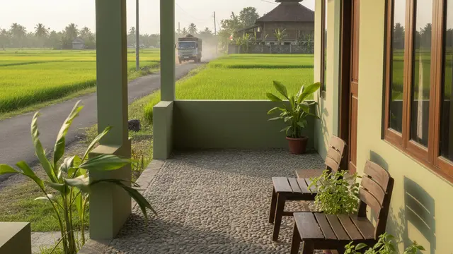 Warna Cat Teras Anti Kusam untuk Rumah Pinggir Jalan. AI