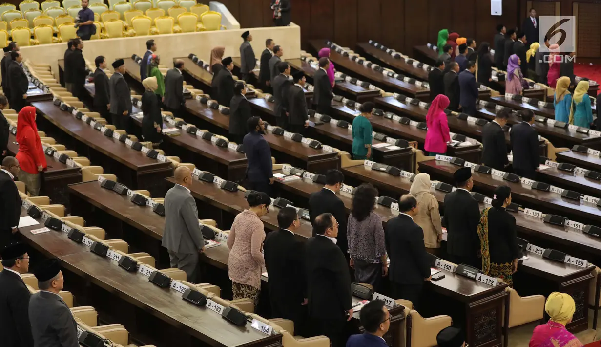 Suasana Sidang Paripurna MPR Akhir Masa Jabatan Periode 2014-2019 di Gedung Nusantara, Kompleks MPR DPR RI Senayan, Jakarta, Jumat (29/7/2019). Sidang paripurna MPR ini dipimpin Ketua MPR Zulkifli Hasan didampingi para wakil ketua. (Liputan6.com/HO/Sopi)