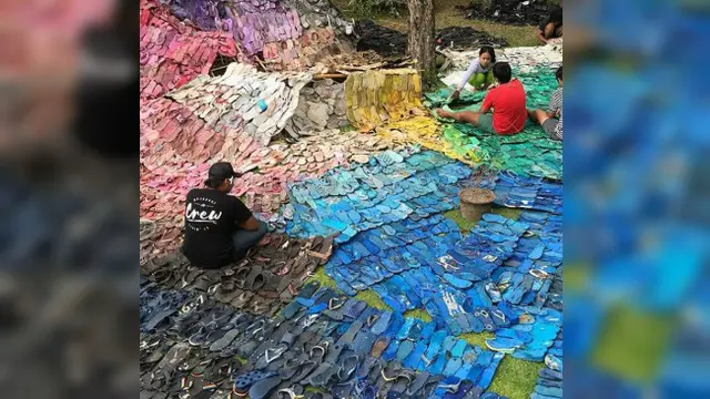 Liina Klaus memiliki ide brilian dalam menanggulangi sampah di pantai Bali, utamanya sampah sandal jepit.