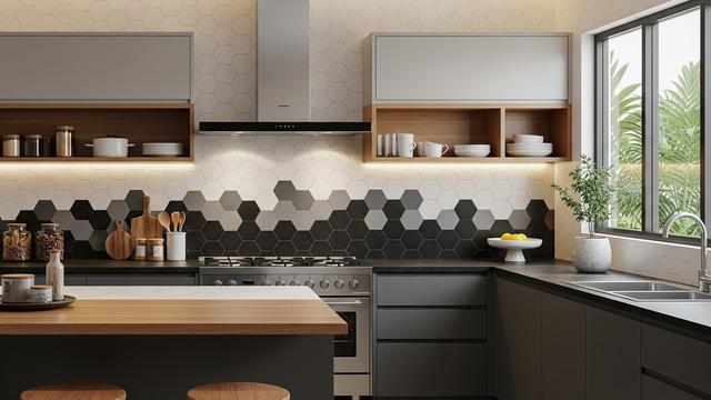 Keramik Hexagonal (Heksagon) untuk Tampilan Kontemporer