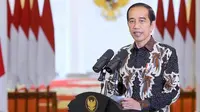 Sambutan Presiden Joko Widodo (Jokowi)  secara virtual pada Minggu, 27 Desember 2020, perayaan Natal Nasional tahun 2020 mengajak seluruh pihak untuk tidak cepat kehilangan harapan. (Biro Pers Sekretariat Presiden)