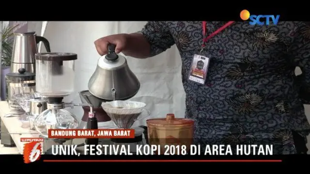 Festival Kopi 2018 hadirkan ratusan petani yang sajikan kopi terbaik di kawasan hutan kaki Gunung Tangkuban Perahu, Jawa Barat.