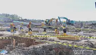 Pembangunan Bandara VVIP Ibu Kota Nusantara (IKN) di Kabupaten Penajam Paser Utara, Kalimantan Timur, Kamis (29/2/2024). (Foto: Kementerian Perhubungan/Kemenhub)
&nbsp;
