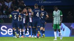 Tampil begitu dominan, PSG mengakhiri babak pertama dengan keunggulan 4-1 atas wakil Israel, Maccabi Haifa. (AFP/Anne-Christine Poujoulat)