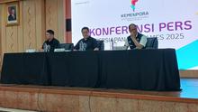 Konferensi pers di Auditorium Wisma Kemenpora RI, Jakarta, Kamis (16/10/2025). (Bola.com/Hery Kurniawan)