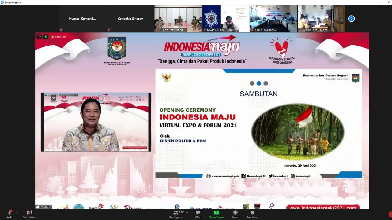 Dukung Ketahanan Ekonomi, Kemendagri Gelar Indonesia Maju Virtual Expo dan Forum 2021