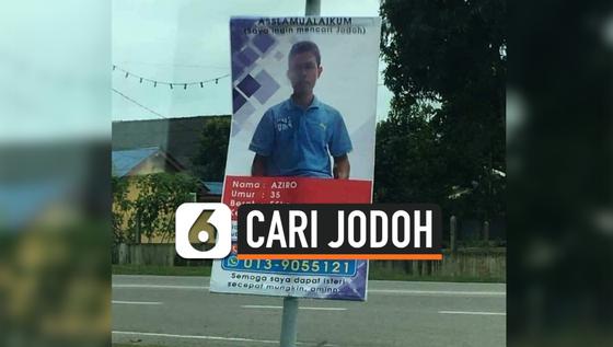 VIDEO: Anti-Mainstream, Pria Malaysia Pasang Spanduk untuk Cari Jodoh