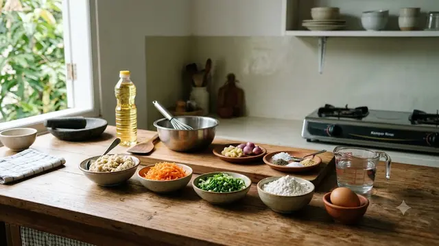 Resep Bakwan Tempe Isi Daun Bawang dan Wortel