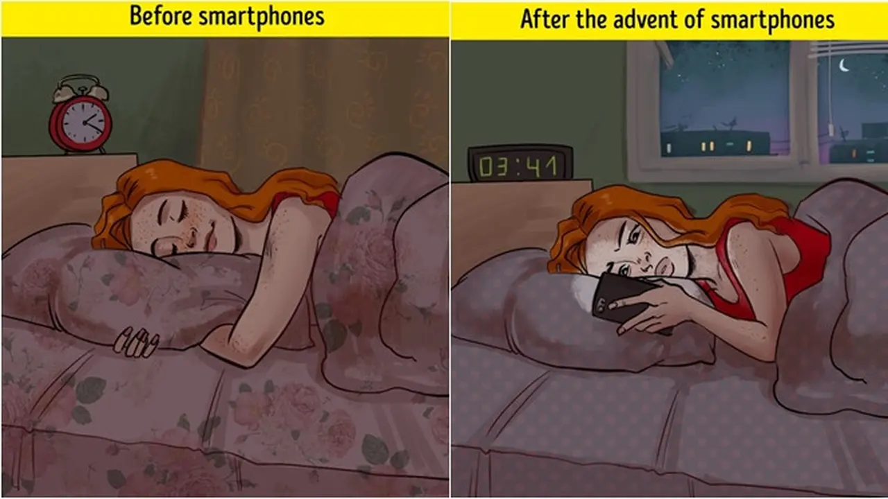 5 Ilustrasi Beda Zaman Dulu dan Sekarang Ini Bukti Manusia Kecanduan Gadget