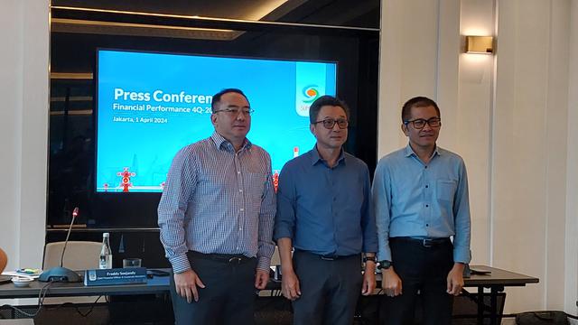 Konferensi pers PT Sunindo Pratama Tbk (SUNI), Senin (1/4/2024). (Foto: Liputan6.com/Arief R)