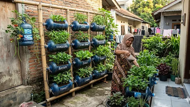 6 Inspirasi Pekarangan Produktif Menggunakan Galon Bekas, Kreatif dan Ramah Lingkungan