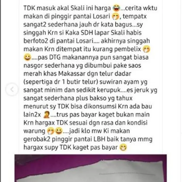 Wisatawan Curhat Harga Makanan di Warung Pinggir Pantai Losari Tidak Masuk Akal