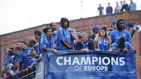 Chelsea berhasil menjadi jawara Benua Biru dengan menjuarai dua trofi Liga Champions sebanyak dua kali pada 2012 dan 2021. (AFP/Carl Court)