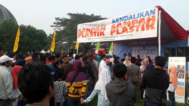 Mudik gratis Sido Muncul ke-29 di Museum Purna Bhakti Pertiwi, Taman Mini Indonesia Indah (TMII), Sabtu (9/6/2018). (Bawono/Liputan6.com)