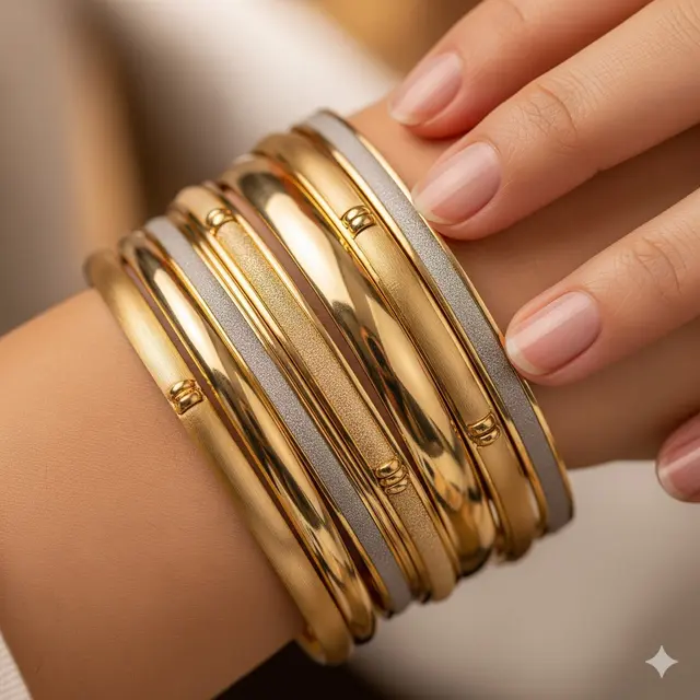 Gelang Keroncong Kombinasi Matte & Glossy 20 Gram