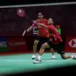 Pebulutangkis ganda campuran Indonesia, Jafar Hidayatullah/Aisyah Salsabila Putri Pranata bertanding melawan pebulutangkis ganda campuran India, Rohan Kapoor/Reddi Sikki saat laga 32 besar Indonesia Masters 2023 di Istora Senayan, Jakarta, Rabu (25/01/2023). Jafar Hidayatullah/Aisyah Salsabila Putri Pranata menang rubber game 12-21, 23-21 dan 21-16.(Bola.com/Bagaskara Lazuardi)