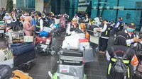 Ratusan petugas kesehatan Panitia Penyelenggara Ibadah Haji (PPIH) 2023, telah pulang ke Tanah Air setelah lebih dari sebulan melaksanakan tugasnya mengurus jemaah haji Indonesia, Kamis (27/7/2023).