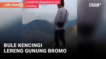 Bule Kencingi Lereng Gunung Bromo