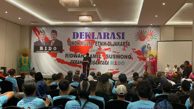 Tokoh Multi Etnis di Jakarta menyatakan dukungan kepada Pasangan Calon (Paslon) Calon Gubernur dan Wakil Gubernur Ridwan Kamil Suswono (RIDO) di Pilkada Jakarta 2024.